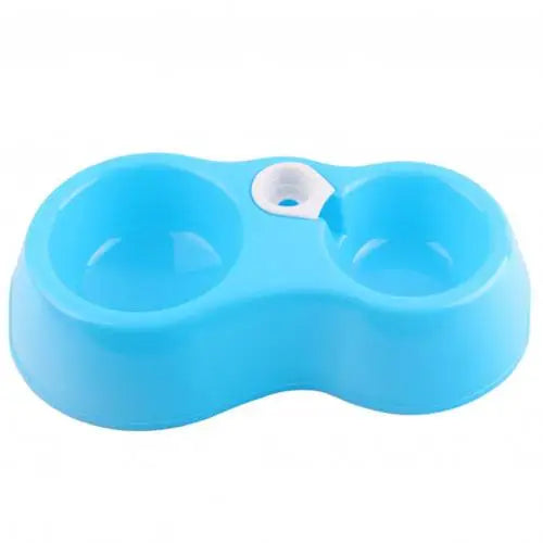 Comedouro Bebedouro tigela dupla comida e água com garrafinha plugável Leleo Pets