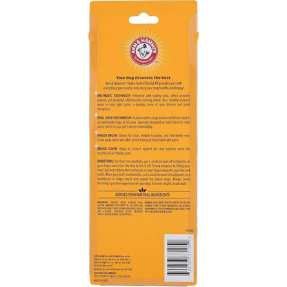 Conjunto de escova de dentes universal com pasta de dente  Kit de ferramentas de limpeza para reduzir o acúmulo de placa bacteriana e tártaro Leleo Pets