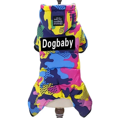 Roupas de inverno para cães de estimação, jaqueta superquente, casaco de algodão grosso, à prova d'água Leleo Pets