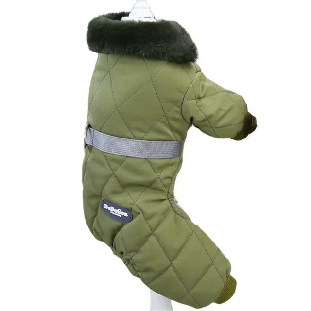 Roupas de inverno para cães de estimação, jaqueta superquente, casaco de algodão grosso, à prova d'água Leleo Pets