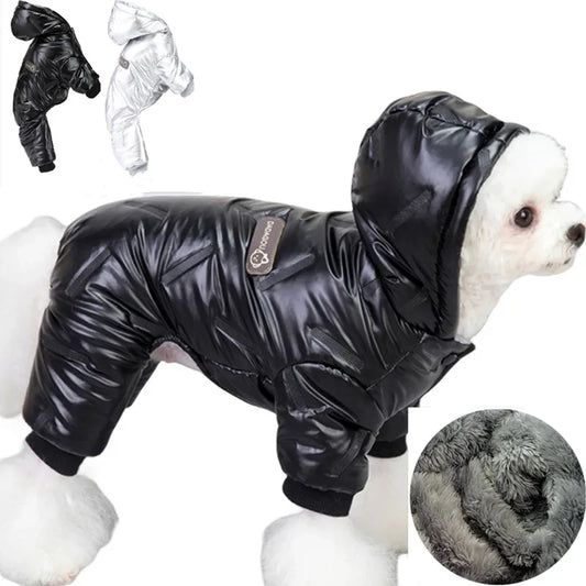 Roupas de inverno para cães de estimação, jaqueta superquente, casaco de algodão grosso, à prova d'água Leleo Pets