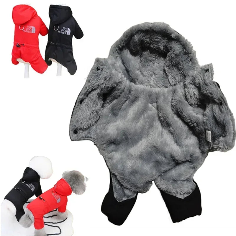 Roupas de inverno para cães de estimação, jaqueta superquente, casaco de algodão grosso, à prova d'água Leleo Pets