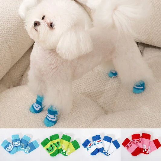 Botinha meia fofa colorida anti derrapante Leleo Pets