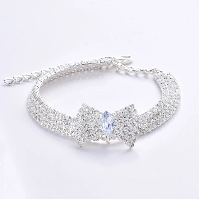 Colar diamente pura elegância gravatinha para seu cachorrino(a) Leleo Pets