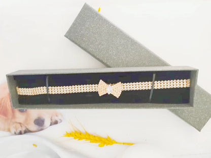 Colar diamente pura elegância gravatinha para seu cachorrino(a) Leleo Pets