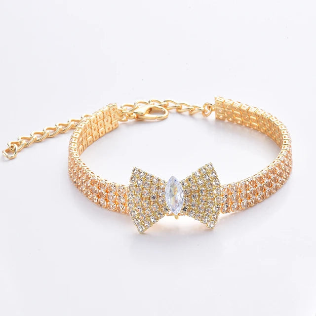 Colar diamente pura elegância gravatinha para seu cachorrino(a) Leleo Pets