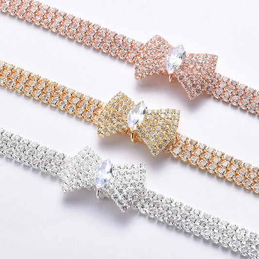 Colar diamente pura elegância gravatinha para seu cachorrino(a) Leleo Pets