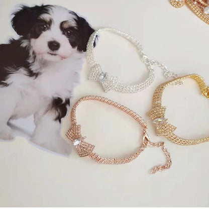 Colar diamente pura elegância gravatinha para seu cachorrino(a) Leleo Pets