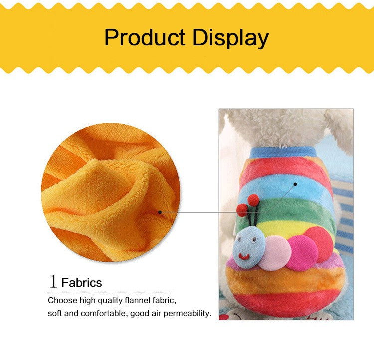 Roupinha fofa inverno para cães pequenos e gatos Leleo Pets