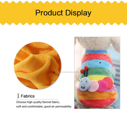 Roupinha fofa inverno para cães pequenos e gatos Leleo Pets