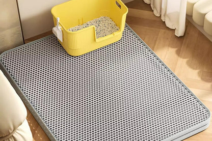 Tapete de areia extra grande para gatos e cães resistente, à prova de água,  duas camadas - Leleo Pets