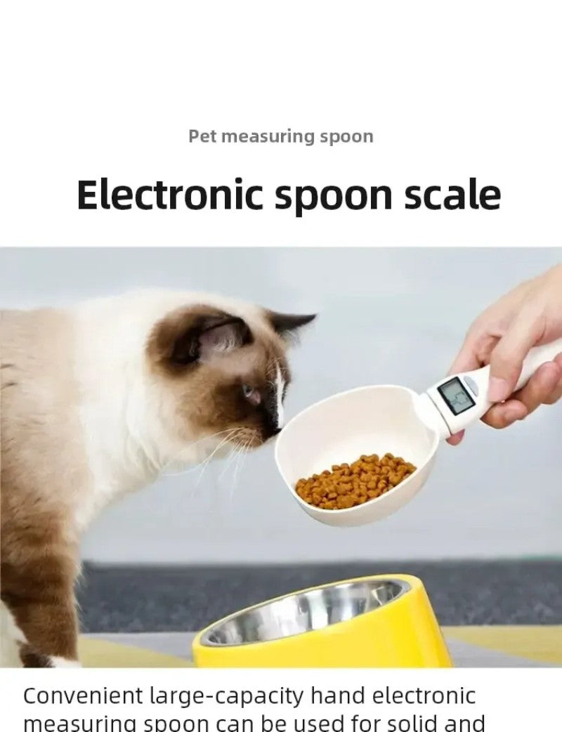 Colher digital medidor dosador balança de comida eletrônica com display LED - Leleo Pets