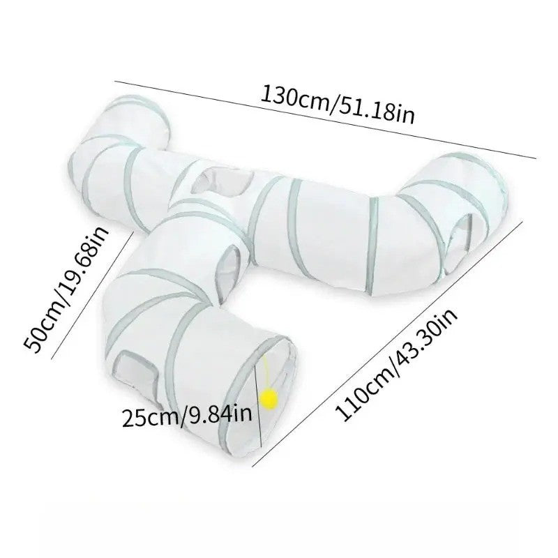 Brinquedo três maneiras de jogar - túnel cubos desmontáveis - Leleo Pets