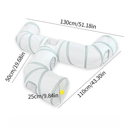 Brinquedo três maneiras de jogar - túnel cubos desmontáveis - Leleo Pets