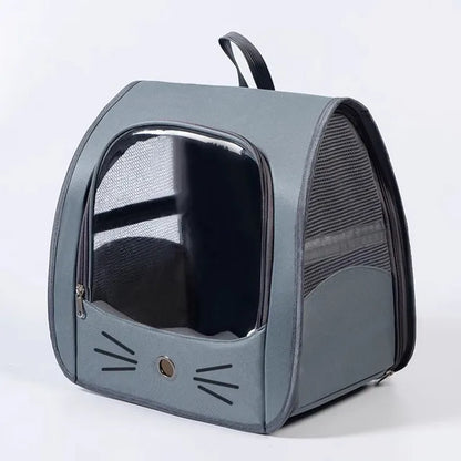 Mochila transportadora Gato com portinha respirável Leleo Pets
