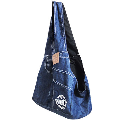 Bolsa jeans para transportar animais de estimação, bolsa dobrável Leleo Pets