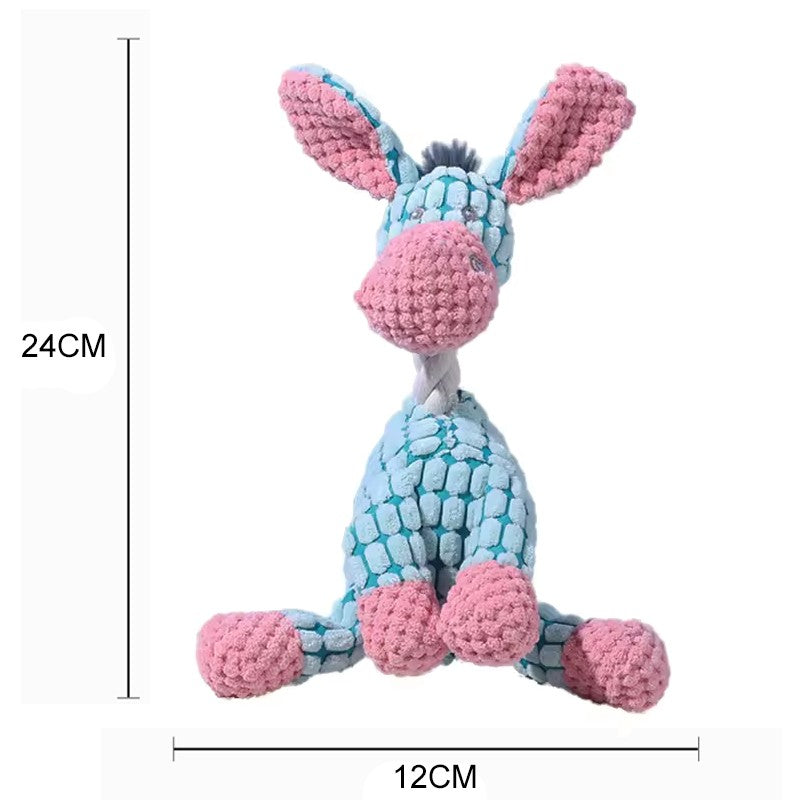 Brinquedo de pelúcia com som fofinho e macio resistente à mordida - Leleo Pets