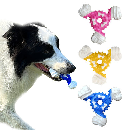 Brinquedo mordedor de osso de nylon revestido de TPR - Leleo Pets