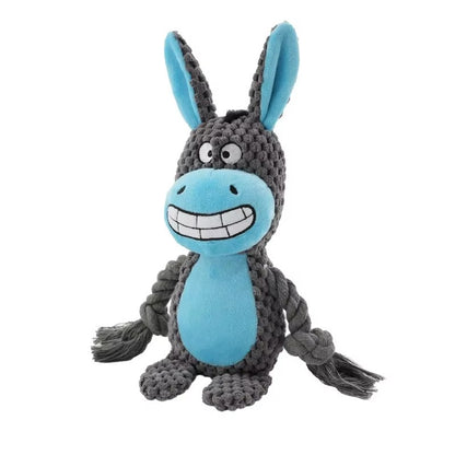 Brinquedo pelúcia indestrutível para mastigar com som estridente - Leleo Pets