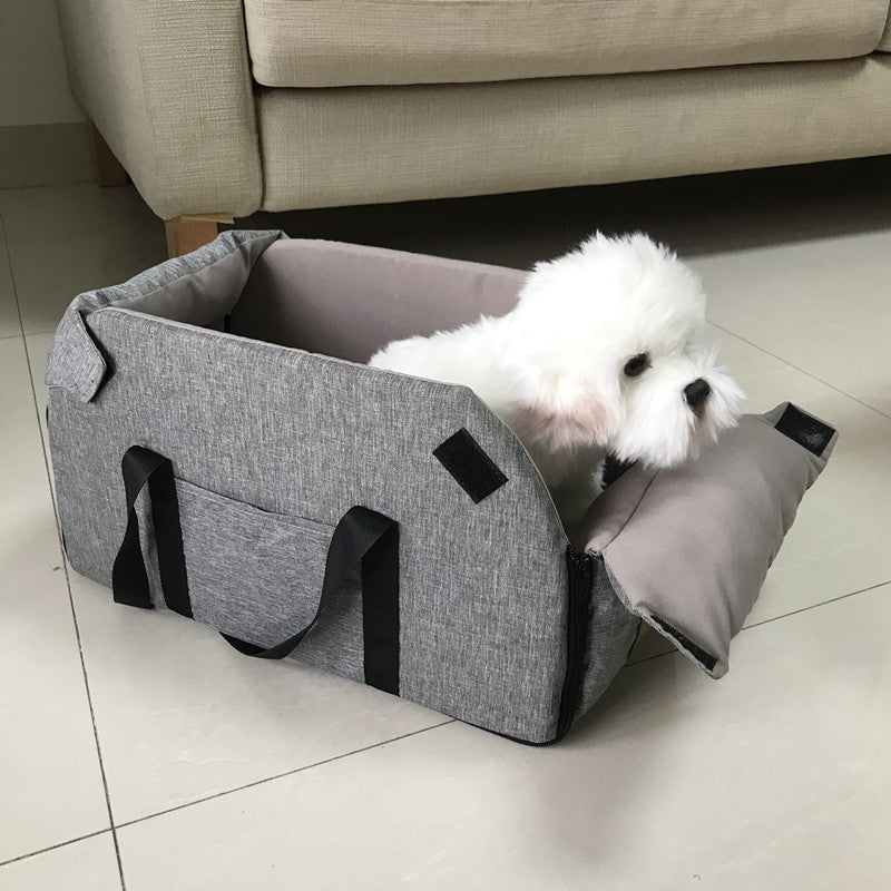 Cama para usar em assento de carro portátil e prática - Leleo Pets