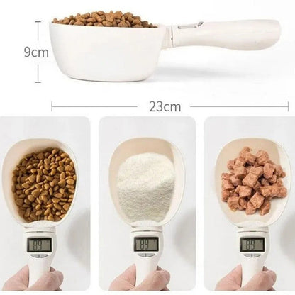 Colher digital medidor dosador balança de comida eletrônica com display LED - Leleo Pets