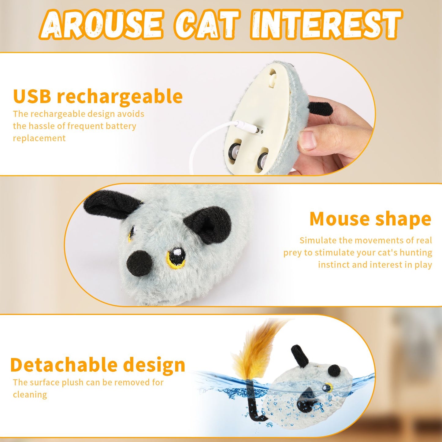 Controle - Gato mouse interativo brinquedo - Leleo Pets