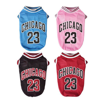 Camiseta respirável de basquete Chicago de alta qualidade para verão - Leleo Pets