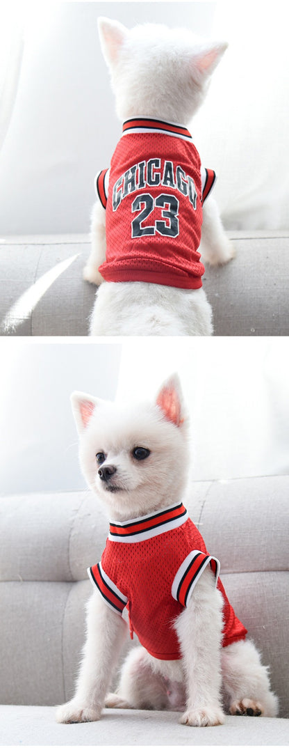 Camiseta respirável de basquete Chicago de alta qualidade para verão - Leleo Pets