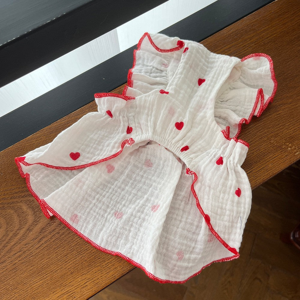 Vestidinho com laçinho e bem detalhado premium promocional - Leleo Pets