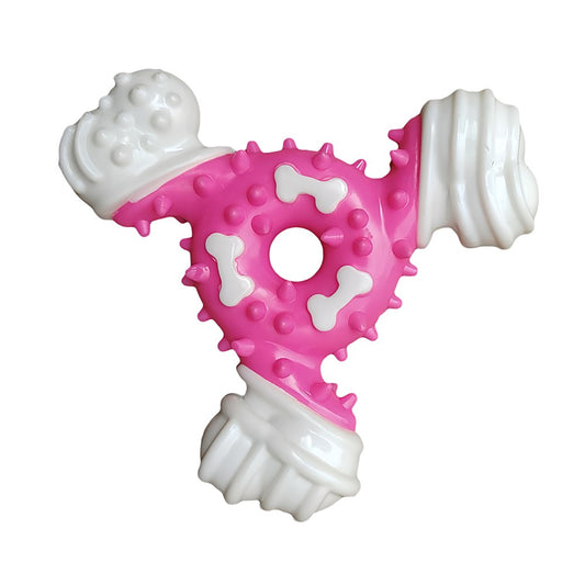 Brinquedo mordedor de osso de nylon revestido de TPR - Leleo Pets