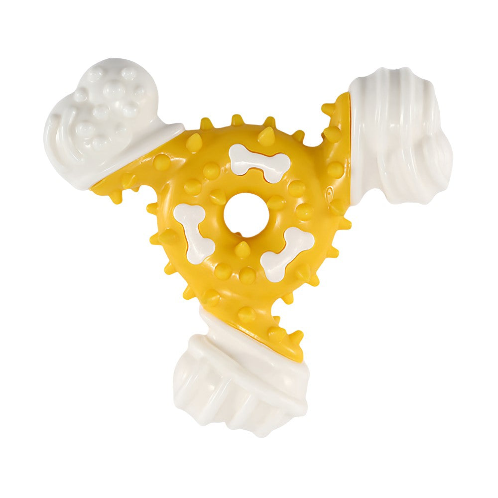 Brinquedo mordedor de osso de nylon revestido de TPR - Leleo Pets