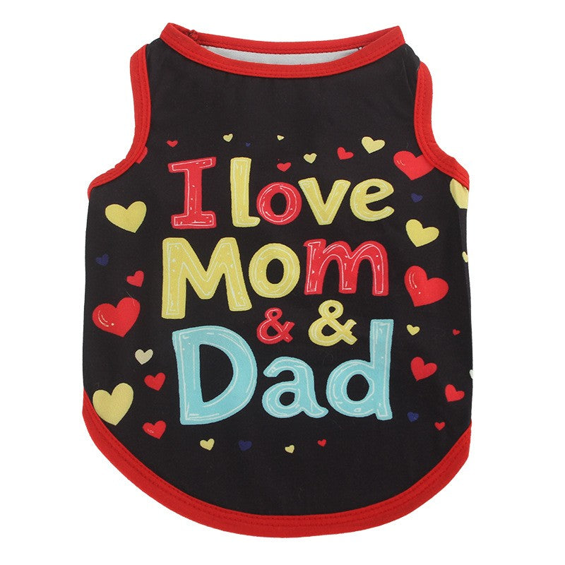 Coletinho regata com diversas estampas de amor e carinho a escolha - Leleo Pets