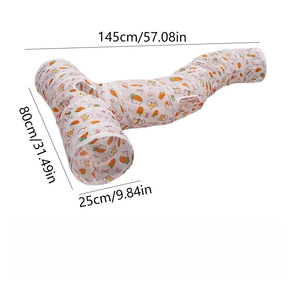 Brinquedo três maneiras de jogar - túnel cubos desmontáveis - Leleo Pets