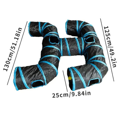 Brinquedo três maneiras de jogar - túnel cubos desmontáveis - Leleo Pets