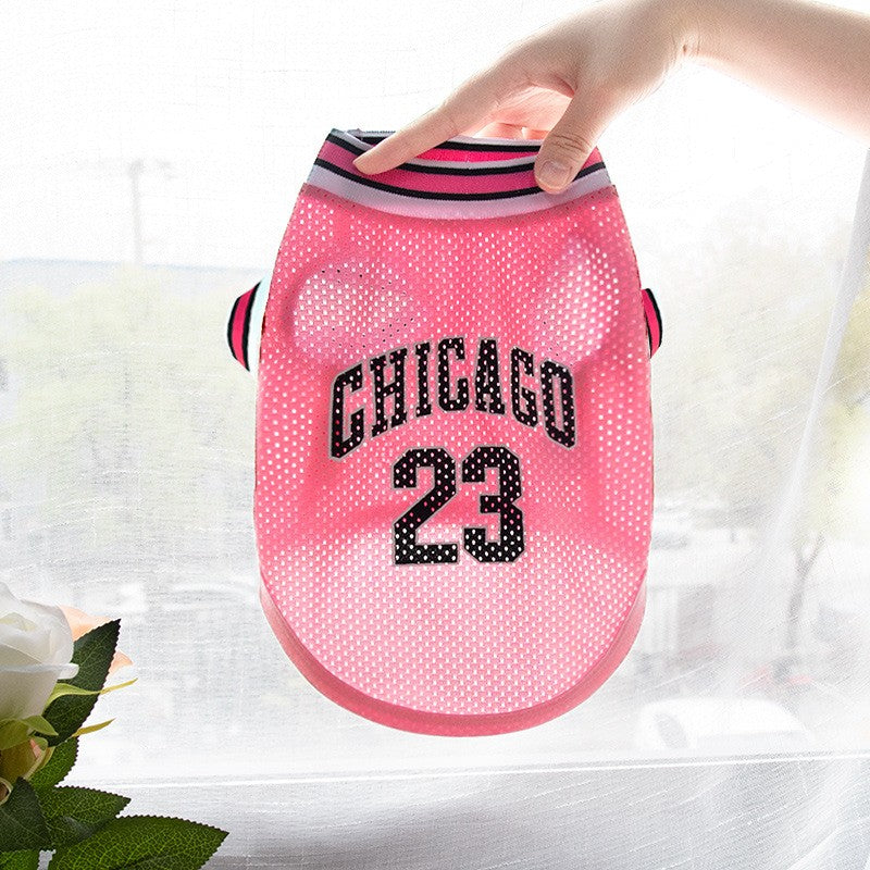 Camiseta respirável de basquete Chicago de alta qualidade para verão - Leleo Pets