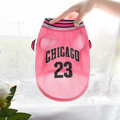 Camiseta respirável de basquete Chicago de alta qualidade para verão - Leleo Pets