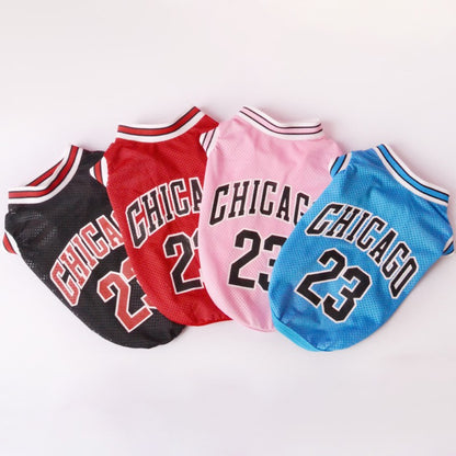 Camiseta respirável de basquete Chicago de alta qualidade para verão - Leleo Pets