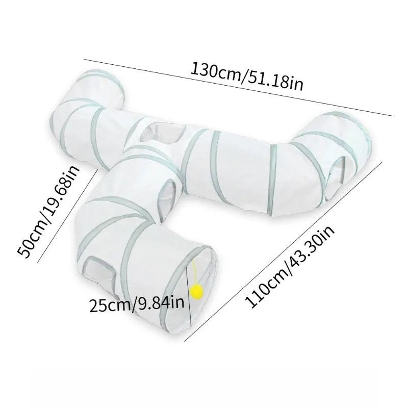 Brinquedo três maneiras de jogar - túnel cubos desmontáveis - Leleo Pets