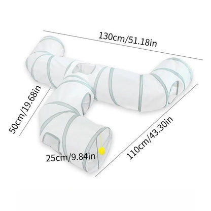 Brinquedo três maneiras de jogar - túnel cubos desmontáveis - Leleo Pets